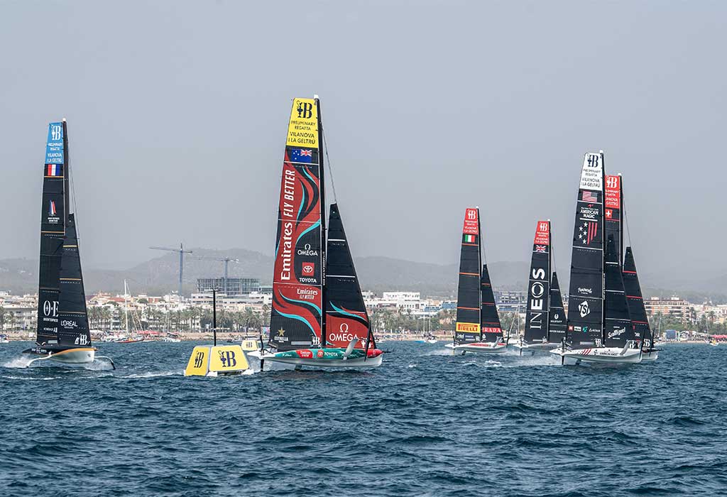 Regatta preliminar de la Copa América en Vilanova i La Geltrú.