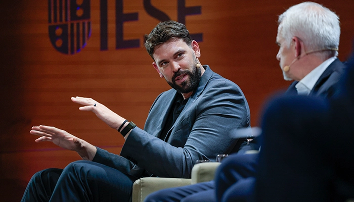 Marc Gasol en un evento en el IESE.