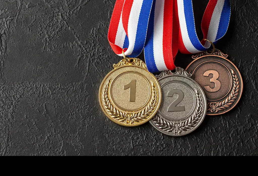 Medallas de oro, plata y bronce
