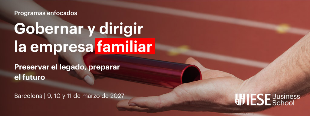 Banner Gobernar y dirigir la empresa familiar, enfocado del IESE