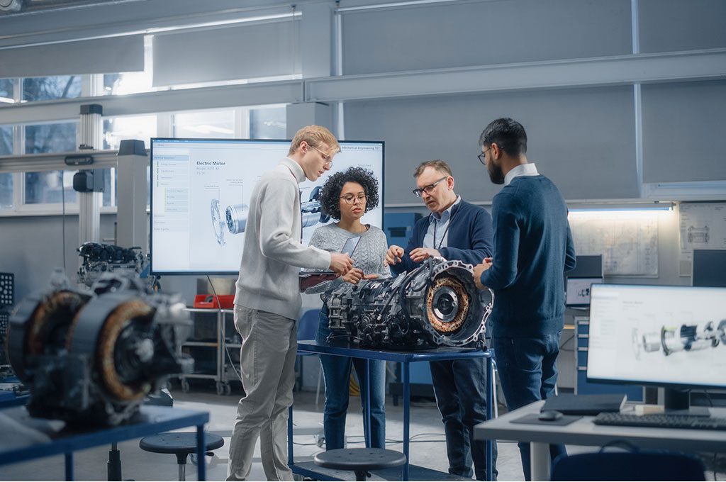 Engineers put their knowledge into practice at a workshop.