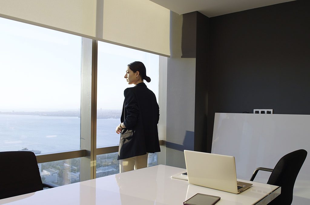 Woman looking at the horizon