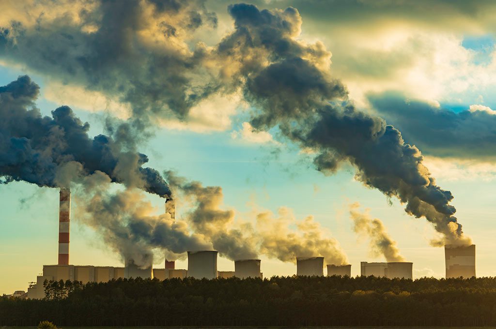 A coal-fired power plant.