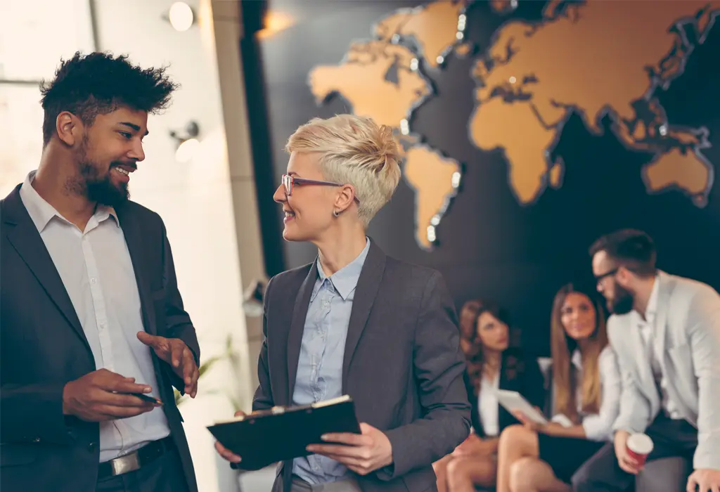 Business people working.