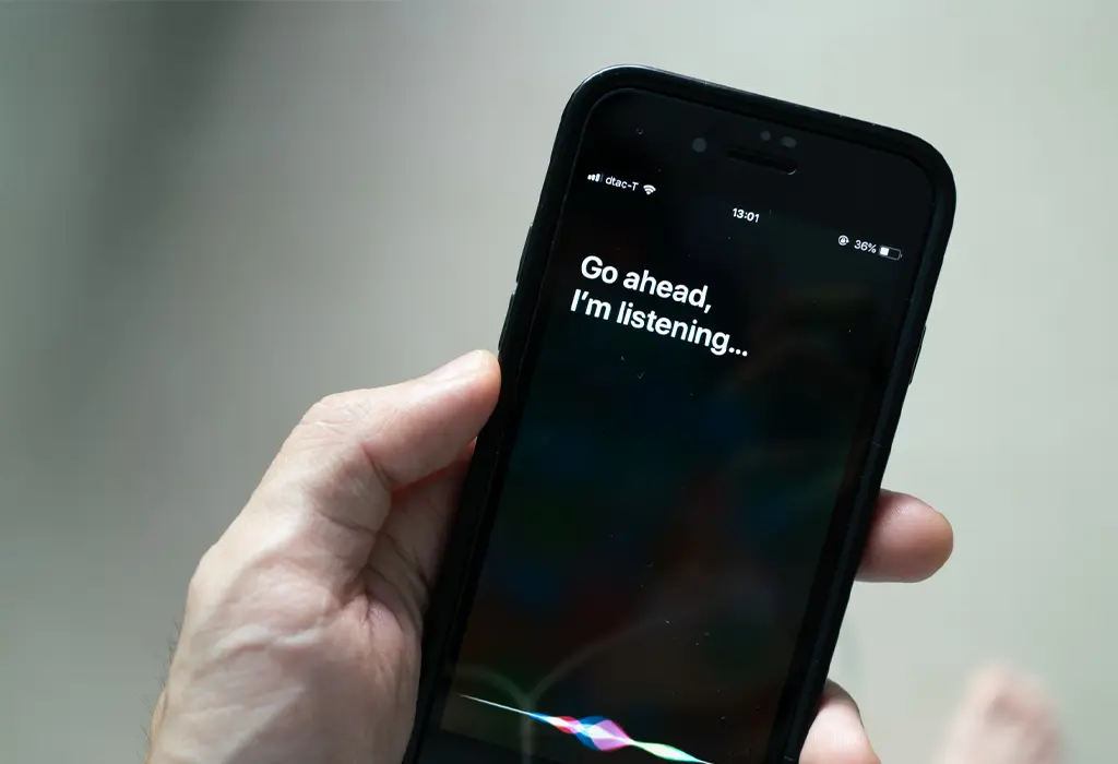 User interacting with a virtual assistant